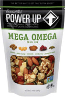 Power Up Trail Mix, Mega Omega Trail Mix, Non-GMO, Vegan, Gluten Free, No Artificial Ingredients, Gourmet Nut, 14 oz Bag, Green